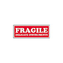 Tape Logic; Preprinted Shipping Labels,  inch;Fragile Delicate Instruments, inch; 1 1/2 inch; x 4 inch;, Red/White, Pack Of 500