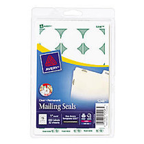Avery; Mailing Seals, 1 inch; Round, 15 Labels/32 Sheets, Clear, Pack Of 480