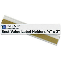 C-Line 87607 Removable Adhesive Label Holder - 0.5 inch; x 3 inch; - 50 / Pack inch;