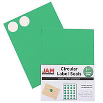JAM Paper; Circle Label Sticker Seals, 1 11/16 inch;, Green, Pack Of 120