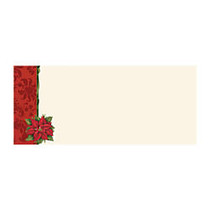 Great Papers!; Holiday Envelopes, Poinsettia Damask, #10, 4 1/8 inch; x 9 1/2 inch;, Pack Of 40