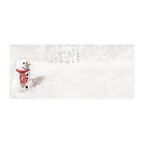 Great Papers!; Holiday Envelopes, Snowman In Red Scarf, #10, 4 1/8 inch; x 9 1/2 inch;, Pack Of 25