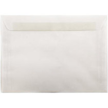 JAM Paper; Booklet Envelopes, 9 inch; x 12 inch;, Clear, Pack Of 25