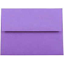 JAM Paper; Booklet Invitation Envelopes, A2, 4 3/8 inch; x 5 3/4 inch;, 30% Recycled, Violet, Pack Of 25
