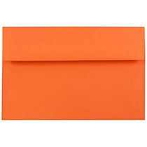 JAM Paper; Booklet Invitation Envelopes, A8, 5 1/2 inch; x 8 1/8 inch;, 30% Recycled, Orange, Pack Of 25