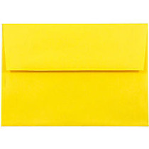 JAM Paper; Booklet Invitation Envelopes, A8, 5 1/2 inch; x 8 1/8 inch;, 30% Recycled, Yellow, Pack Of 25