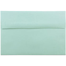 JAM Paper; Booklet Invitation Envelopes, A8, 5 1/2 inch; x 8 1/8 inch;, Aqua Blue, Pack Of 25