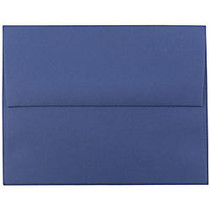 JAM Paper; Booklet Invitation Envelopes, A8, 5 1/2 inch; x 8 1/8 inch;, Presidential Blue, Pack Of 25