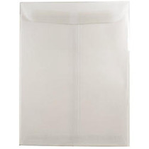 JAM Paper; Open-End Catalog Envelopes, 9 inch; x 12 inch;, Clear Translucent, Pack Of 10