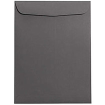 JAM Paper; Open-End Catalog Envelopes, 9 inch; x 12 inch;, Dark Gray, Pack Of 10