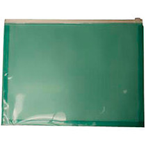 JAM Paper; Plastic Envelopes, Letter-Size, 9 1/2 inch; x 12 1/2 inch;, Green, Pack Of 12