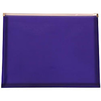 JAM Paper; Plastic Envelopes, Letter-Size, 9 1/2 inch; x 12 1/2 inch;, Purple, Pack Of 12