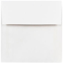 JAM Paper; Square Invitation Envelopes, 5 inch; x 5 inch;, White, Pack Of 25