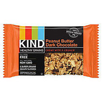 KIND Healthy Grains Snack Bars, Chewy Peanut Butter Dark Chocolate, 1.2 Oz, Box Of 12