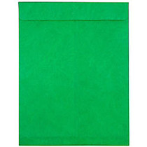 JAM Paper; Tyvek; Open-End Catalog Envelopes, 10 inch; x 13 inch;, Green, Pack Of 25