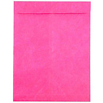 JAM Paper; Tyvek; Open-End Catalog Envelopes, 10 inch; x 13 inch;, Hot Pink, Pack Of 25