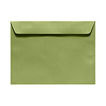 LUX Booklet Envelopes, 6 inch; x 9 inch;, Avocado Green, Pack Of 50