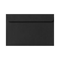 LUX Booklet Envelopes, 6 inch; x 9 inch;, Midnight Black, Pack Of 50