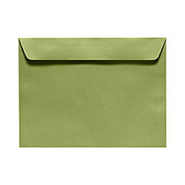 LUX Envelopes, Booklet, 9 inch; x 12 inch;, Avocado Green, Pack Of 500