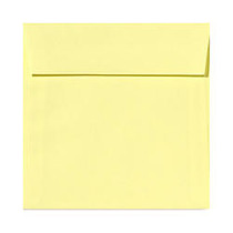 LUX Square Envelopes, 6 1/2 inch; x 6 1/2 inch;, Lemonade Yellow, Pack Of 250