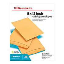 Office Wagon; Brand Catalog Envelopes, 9 inch; x 12 inch;, Brown, Pack Of 100