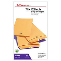 Office Wagon; Brand Clasp Envelopes, 7 1/2 inch; x 10 1/2 inch;, Brown, Box Of 100