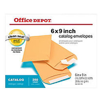 Office Wagon; Brand Clean Seal&trade; Catalog Envelopes, 6 inch; x 9 inch;, Brown, Pack Of 250