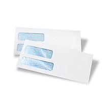 Office Wagon; Brand Double-Window Envelopes, #9, 3 7/8 inch; x 8 7/8 inch;, White, Moisture Seal, Box Of 500