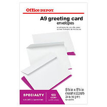 Office Wagon; Brand Greeting Card Envelopes, 5 3/4 inch; x 8 3/4 inch;, White, Box Of 100