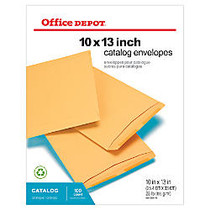 Office Wagon; Brand Large Format Open-End Kraft Envelopes, 10 inch; x 13 inch;, Brown, Pack Of 100