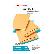 Office Wagon; Brand Large Format Open-End Kraft Envelopes, 10 inch; x 13 inch;, Brown, Pack Of 250