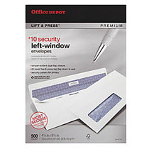 Office Wagon; Brand Lift & Press&trade; Window Envelopes, #10, 4 1/8 inch; x 9 1/2 inch;, 100% Recycled, White, Pack Of 500