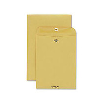 Quality Park Heavy-Duty Clasp Envelope - Clasp - 8.75 inch; Width x 11.50 inch; Length - 32 lb - Gummed - Kraft - 100 / Box - Cameo