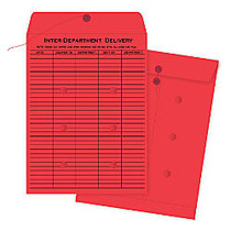 Quality Park; Interdepartment Envelopes, 10 inch; x 13 inch;, Red, Box Of 100