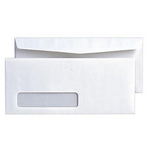 Quality Park; Ridge&trade; Window Business Envelopes, 4 1/8 inch; x 9 1/2 inch;, 24 Lb., White, Box Of 500
