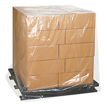 Office Wagon Brand 1 Mil Clear Pallet Covers 48 inch; x 48 inch; x 96 inch;, Box of 100