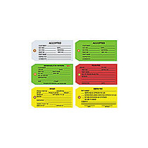 Office Wagon; Brand Inspection Tags,  inch;Accepted, inch; 4 3/4 inch; x 2 3/8 inch;, Blue, Box Of 1,000