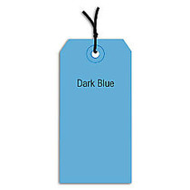 Office Wagon; Brand Prestrung Color Shipping Tags, #7, 5 3/4 inch; x 2 7/8 inch;, Dark Blue, Box Of 1,000