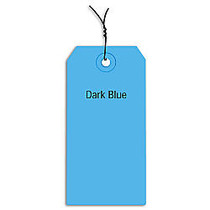 Office Wagon; Brand Prewired Color Shipping Tags, #7, 5 3/4 inch; x 2 7/8 inch;, Dark Blue, Box Of 1,000