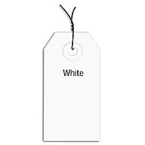 Office Wagon; Brand Prewired Color Shipping Tags, #7, 5 3/4 inch; x 2 7/8 inch;, White, Box Of 1,000