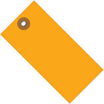 Office Wagon; Brand Tyvek; Shipping Tags, 3 3/4 inch; x 1 7/8 inch;, Orange, Case Of 100