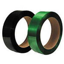 Smooth Polyester Strapping, 1/2 inch; Wide x .020 Gauge, 7,200', 16 inch; x 6 inch; Core, 600 Lb. Break Strength, Green