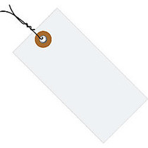 Tyvek; Prewired Shipping Tags, #8, 6 1/4 inch; x 3 1/8 inch;, White, Box Of 1,000