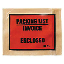 3M&trade;  inch;Packing List/Invoice Enclosed inch; Envelopes, Full View, Case Of 1,000