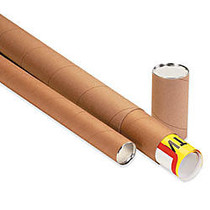 Office Wagon; Brand 3-Piece Telescopic Mailing Tubes, 2 inch; x 24 inch;, 80% Recycled, Kraft, Pack Of 25