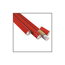 Office Wagon; Brand 3-Piece Telescopic Mailing Tubes, 3 inch; x 24 inch;, 80% Recycled, Red, Pack Of 24