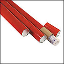 Office Wagon; Brand 3-Piece Telescopic Mailing Tubes, 3 inch; x 30 inch;, 80% Recycled, Red, Pack Of 24