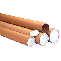 Office Wagon; Brand Heavy-Duty Kraft Mailing Tubes, 3 inch; x 36 inch;, 80% Recycled, Kraft, Pack Of 24