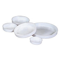 Office Wagon; Brand Plastic End Caps, 1 1/2 inch;, White, Pack Of 100