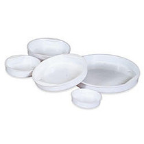 Office Wagon; Brand Plastic End Caps, 4 inch;, White, Pack Of 100